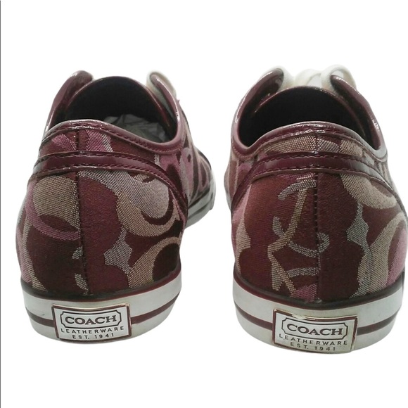 COACH Dee Canvas Monogram Purple Sneaker 8.5 - Picture 10 of 10